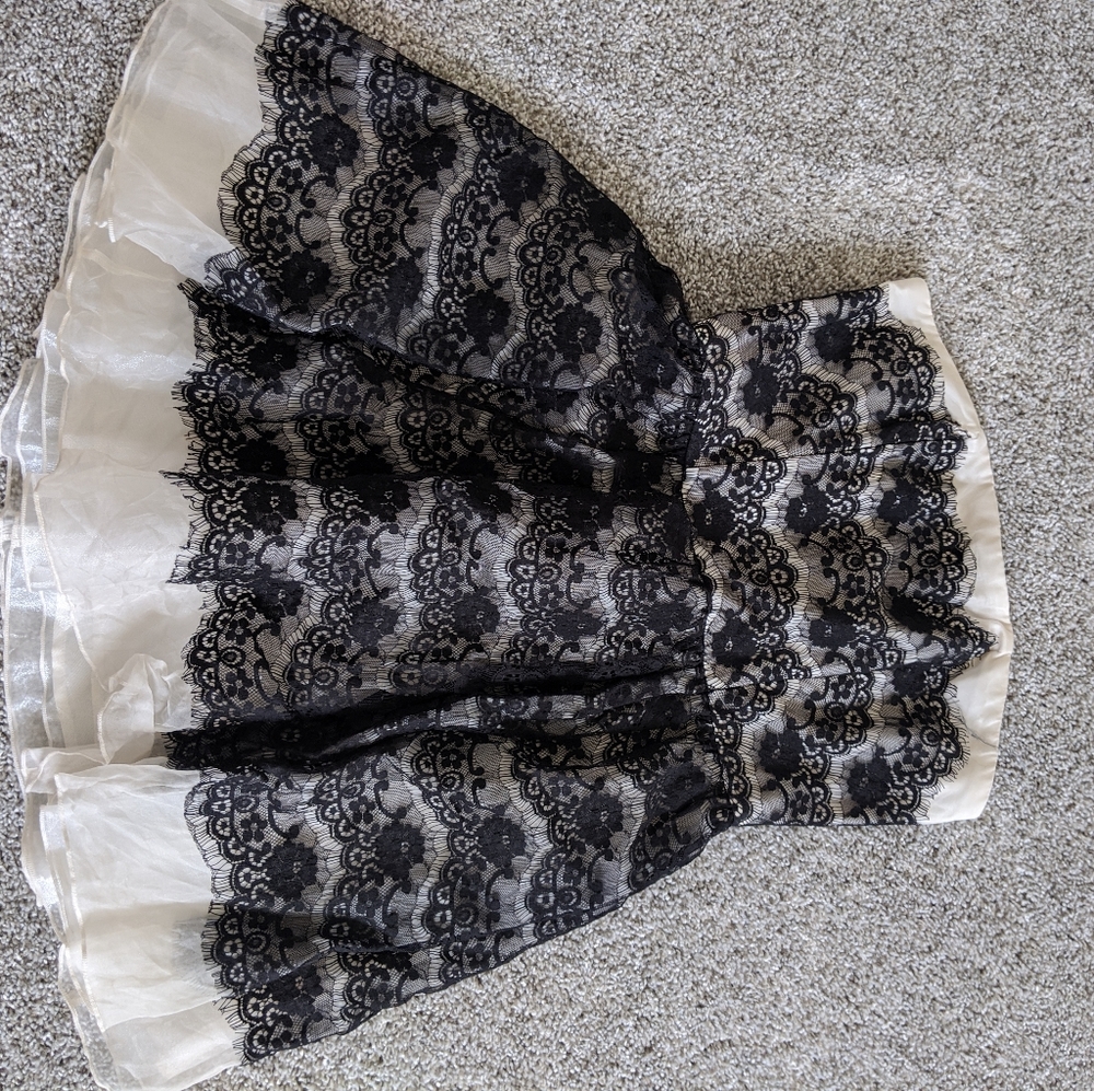 Strapless lace dress